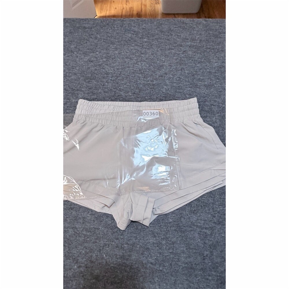 RBX Running Shorts Womens Size L Beige Lightweight Stretch Elastic Waist - Picture 9 of 9